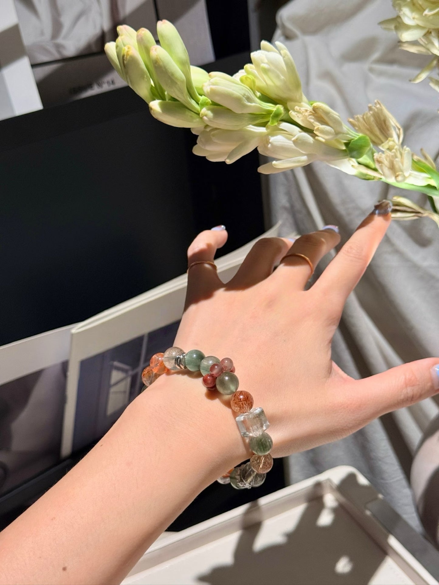 【Aura of Nature】Growth and Creativity Energy Crystal Bracelet|Wood to Fire Element