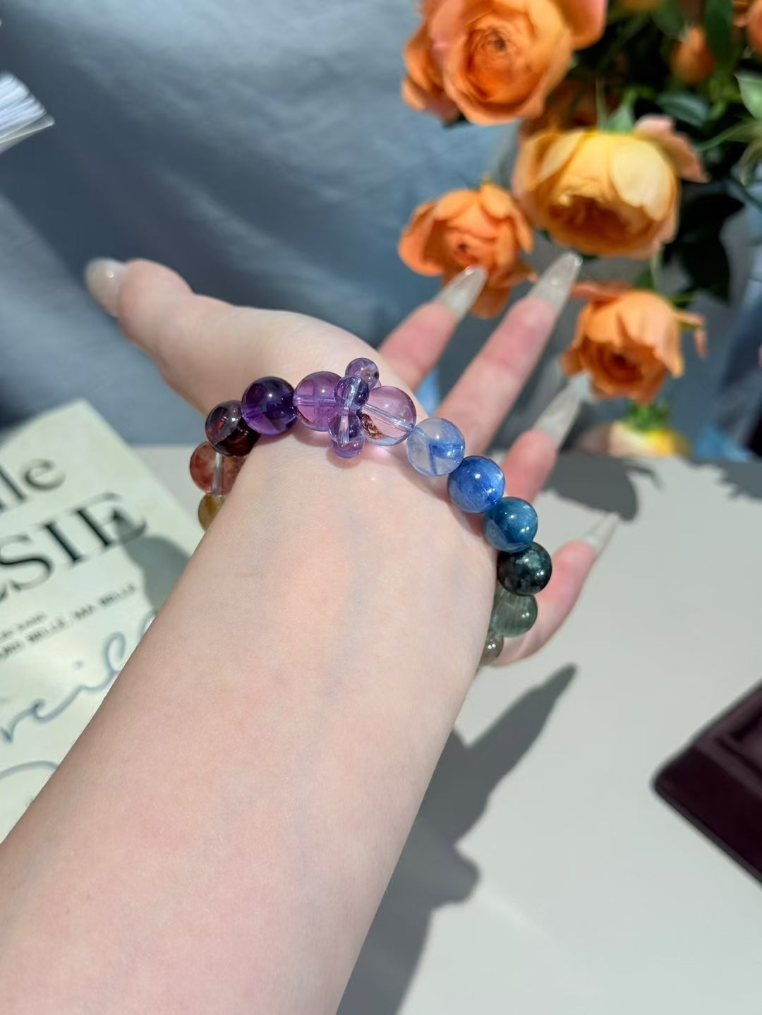 Duo Bao Rainbow Wave Gemstone Bracelet - Multi Power for Day to Night
