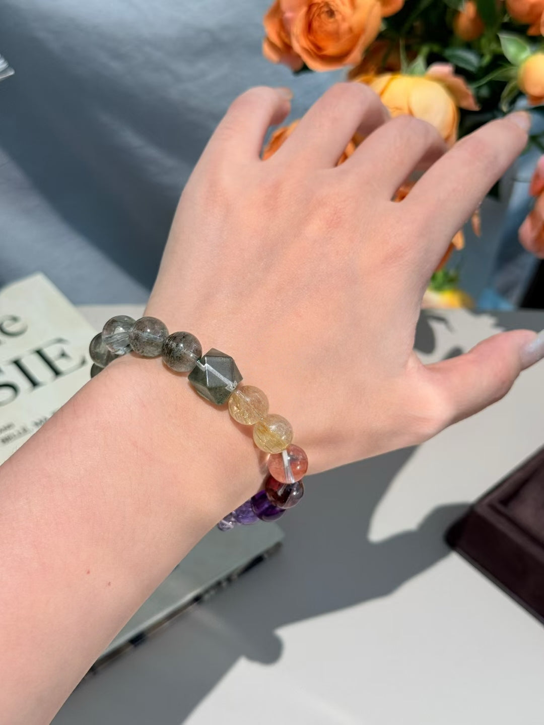 Duo Bao Rainbow Wave Gemstone Bracelet - Multi Power for Day to Night