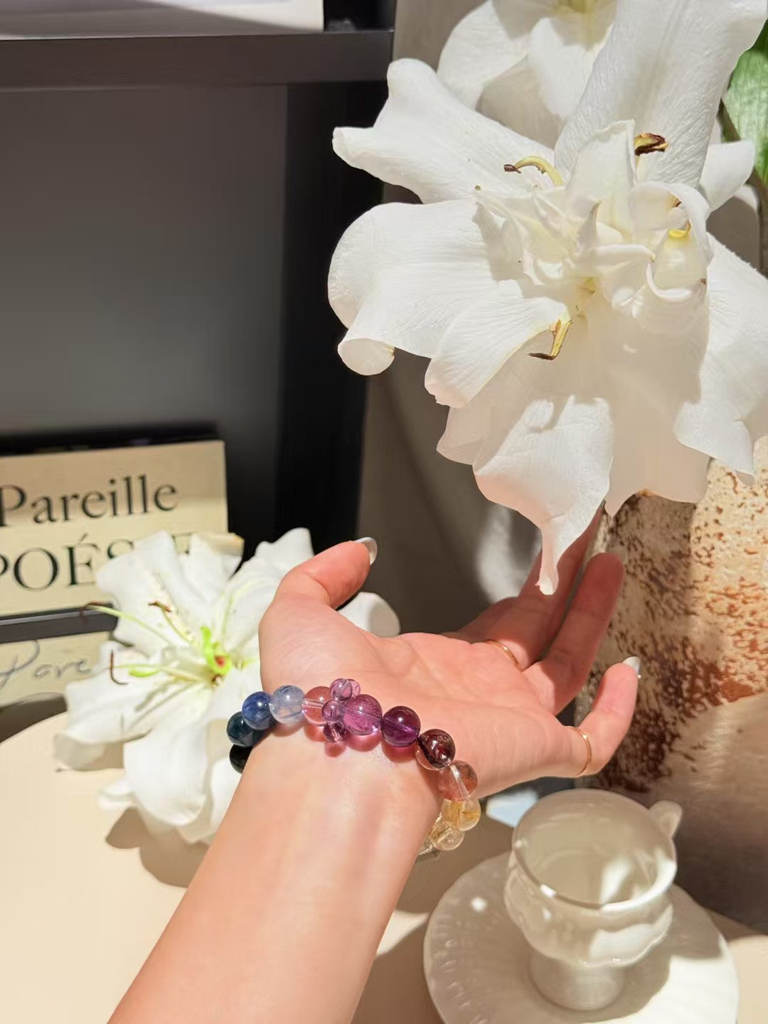 Duo Bao Rainbow Wave Gemstone Bracelet - Multi Power for Day to Night