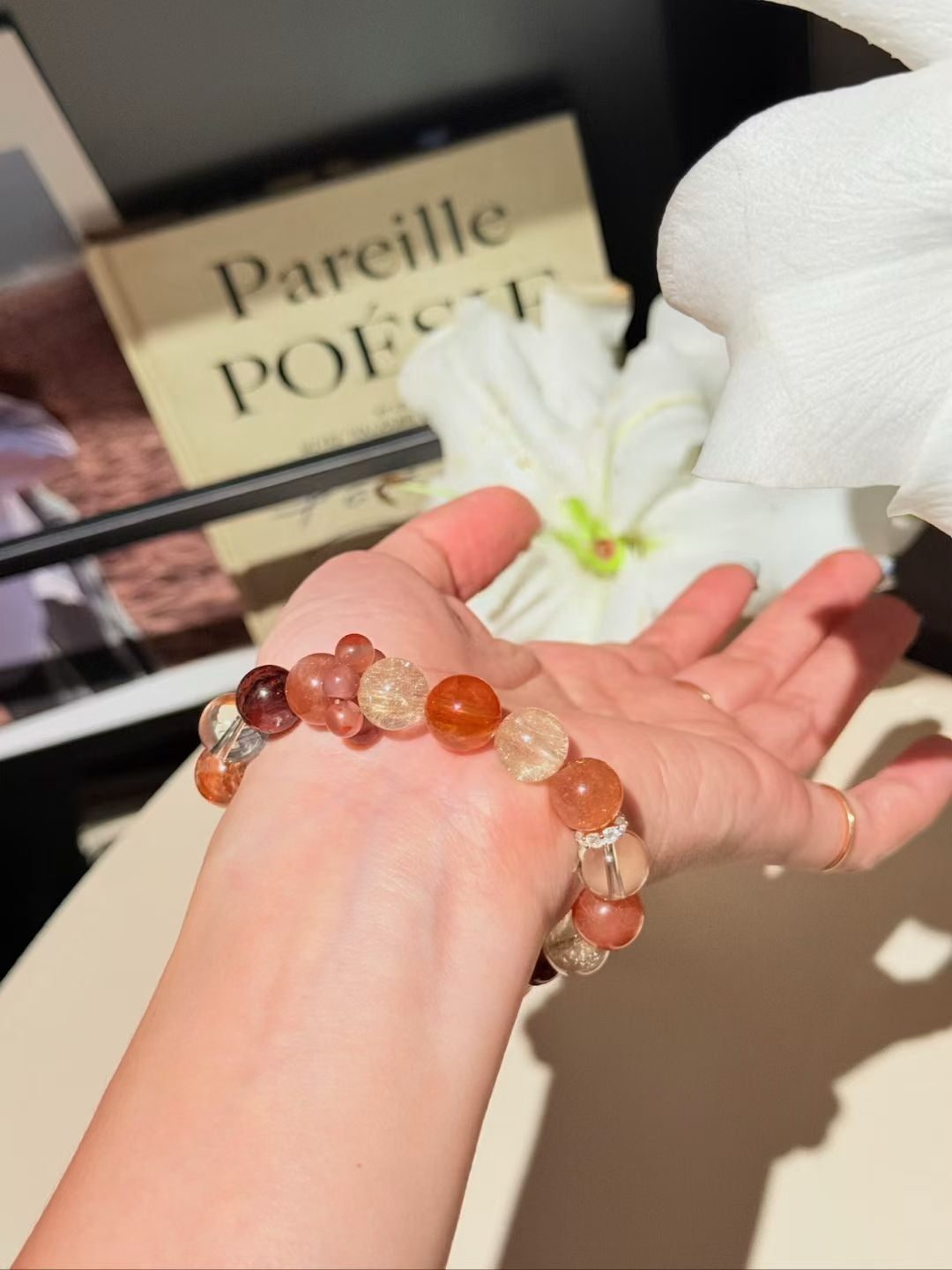 Sunrise Ignition Bracelet — Golden Sunstone & Red Aventurine for New Beginnings