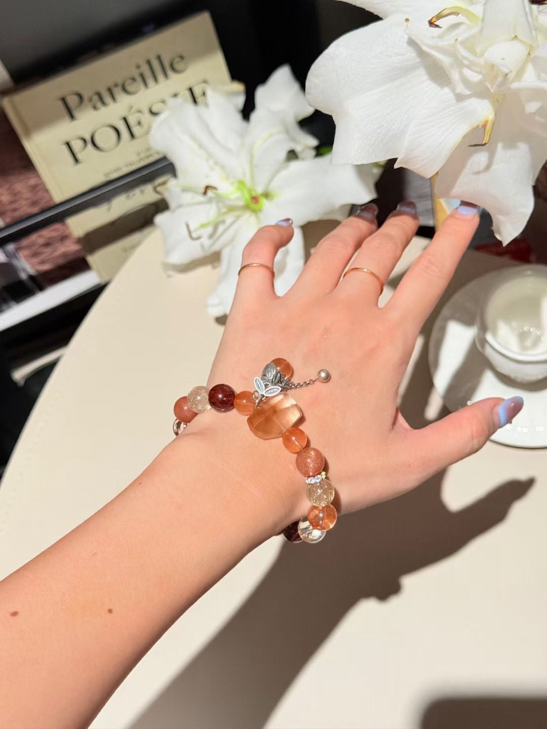 Sunrise Ignition Bracelet — Golden Sunstone & Red Aventurine for New Beginnings