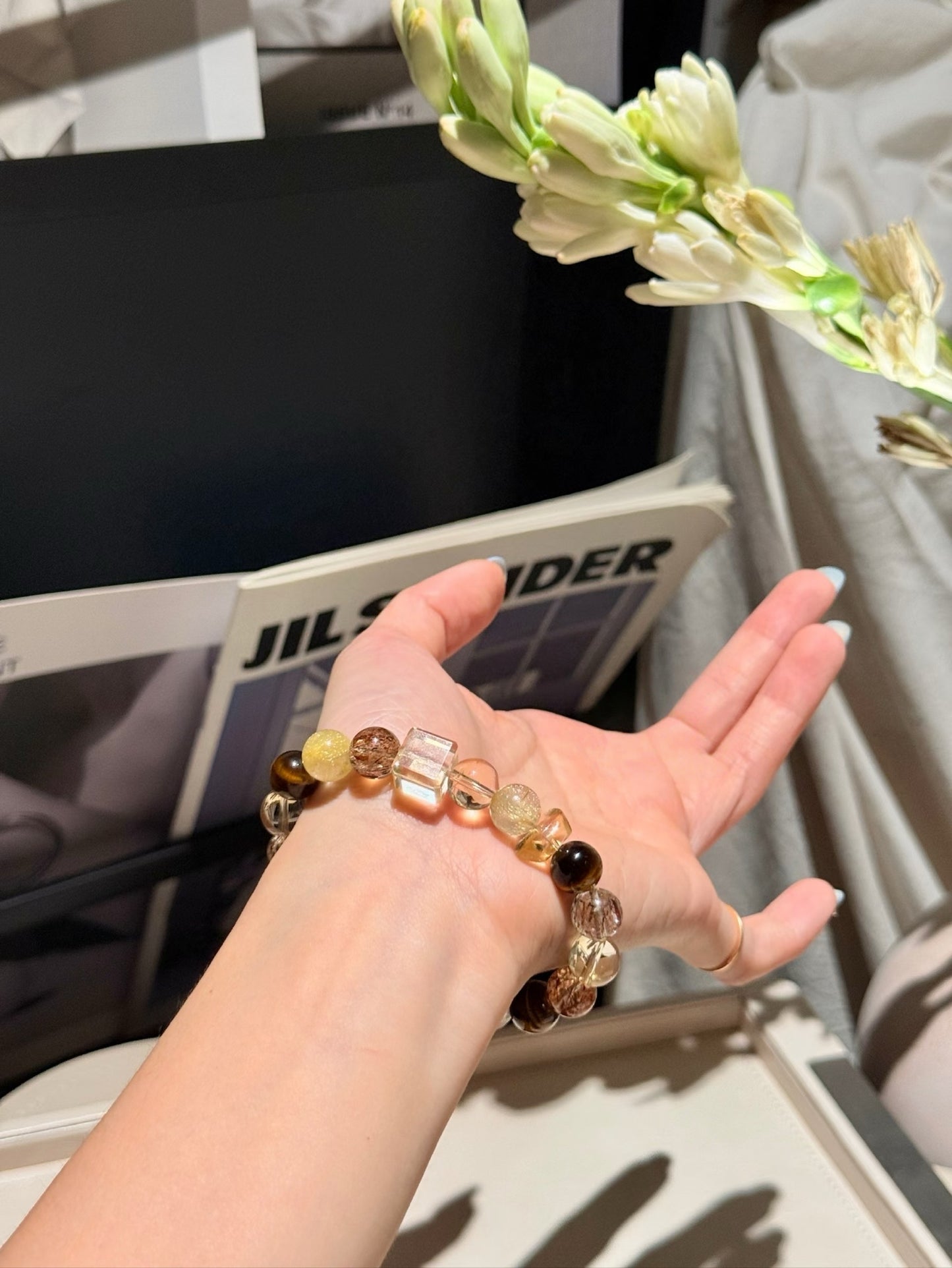 Earth Element Prosperity Bracelet- Citrine Tiger Eye for Protection and Wealth