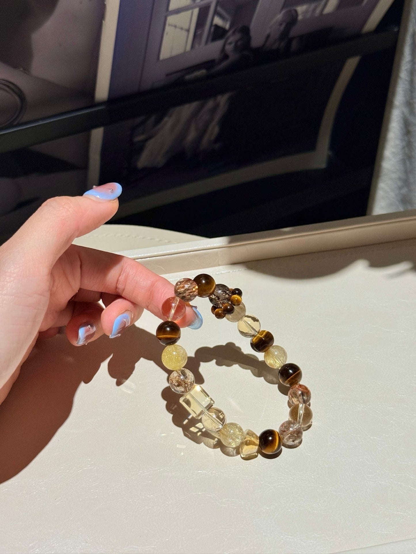 Earth Element Prosperity Bracelet- Citrine Tiger Eye for Protection and Wealth