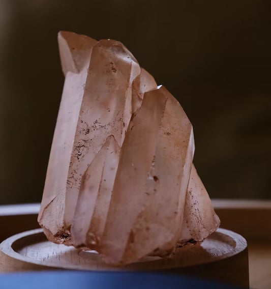 Spacetime Mineral Balance⢠Natural Red Mud Crystal Column