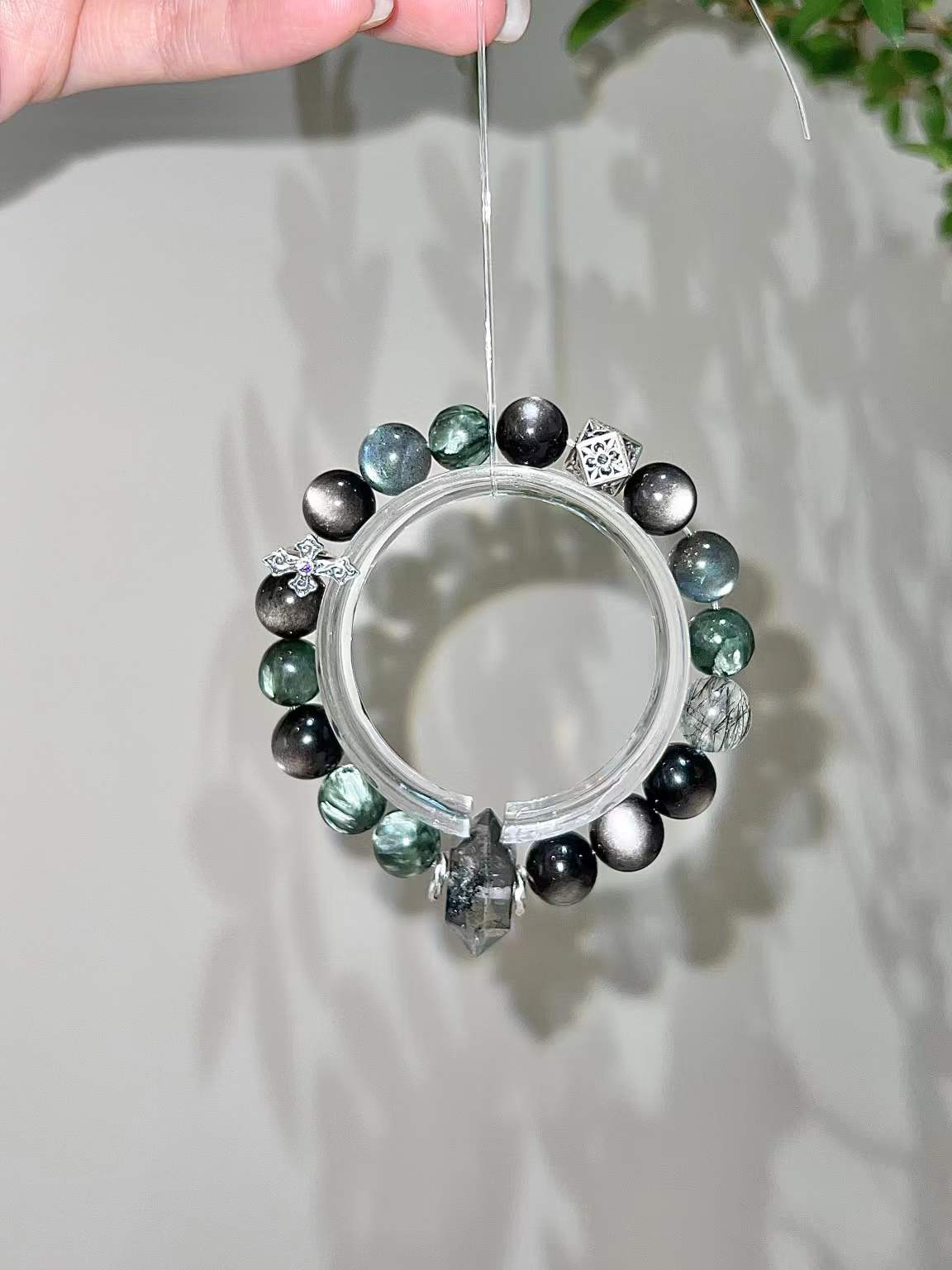 Wood & Water Element | Dragon Blood Jasper, Obsidian & Labradorite Power Bracelet