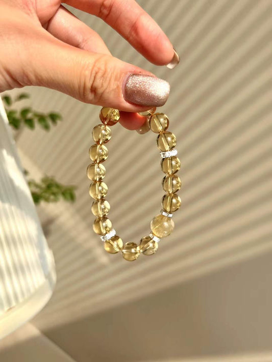Citrine & Gold Rutilated Quartz Abundance Bracelet