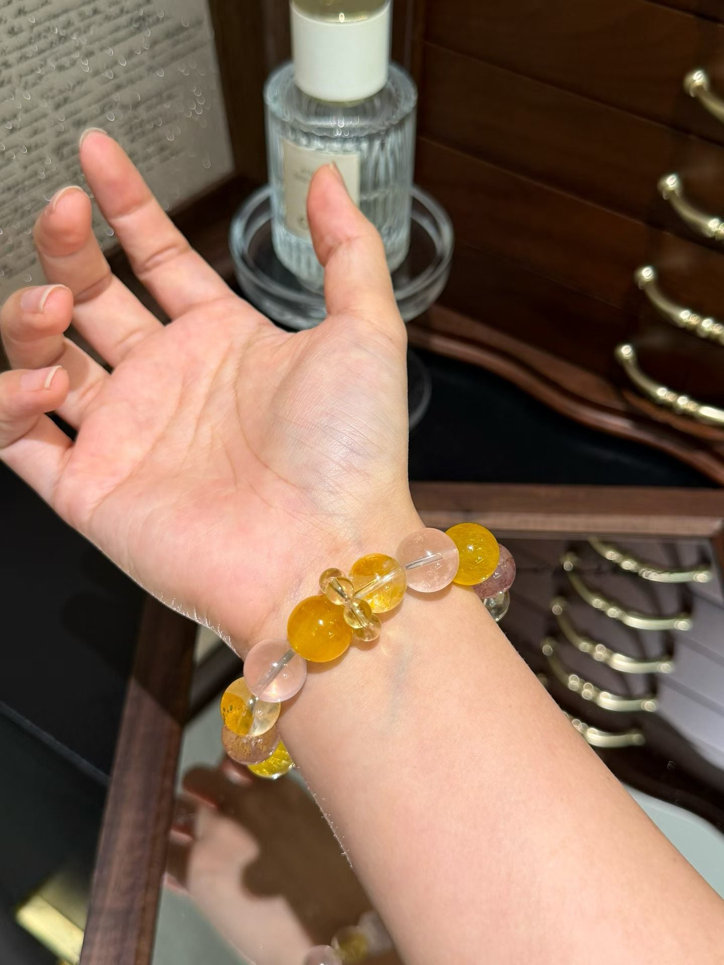Abundance & Joy Healing Crystal Bracelet | Yellow Fluorite, Citrine & Rose Quartz for Confidence, and Creative Minds