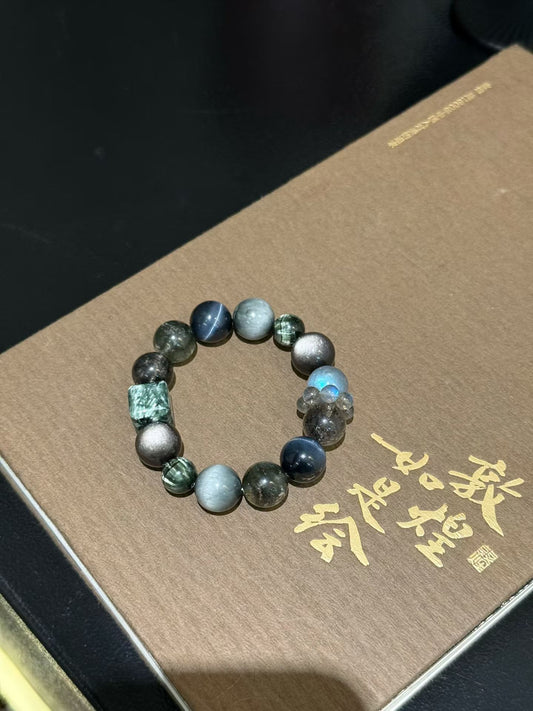 "Energy Armor" Bracelet | Wood & Water Element for Success