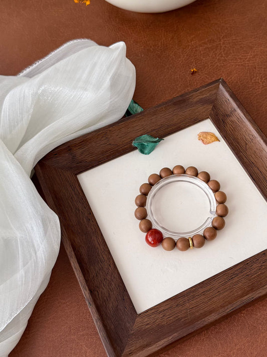 Mother’s Day Special | Zen Healing Sandalwood & Red Agate Serenity Bracelet
