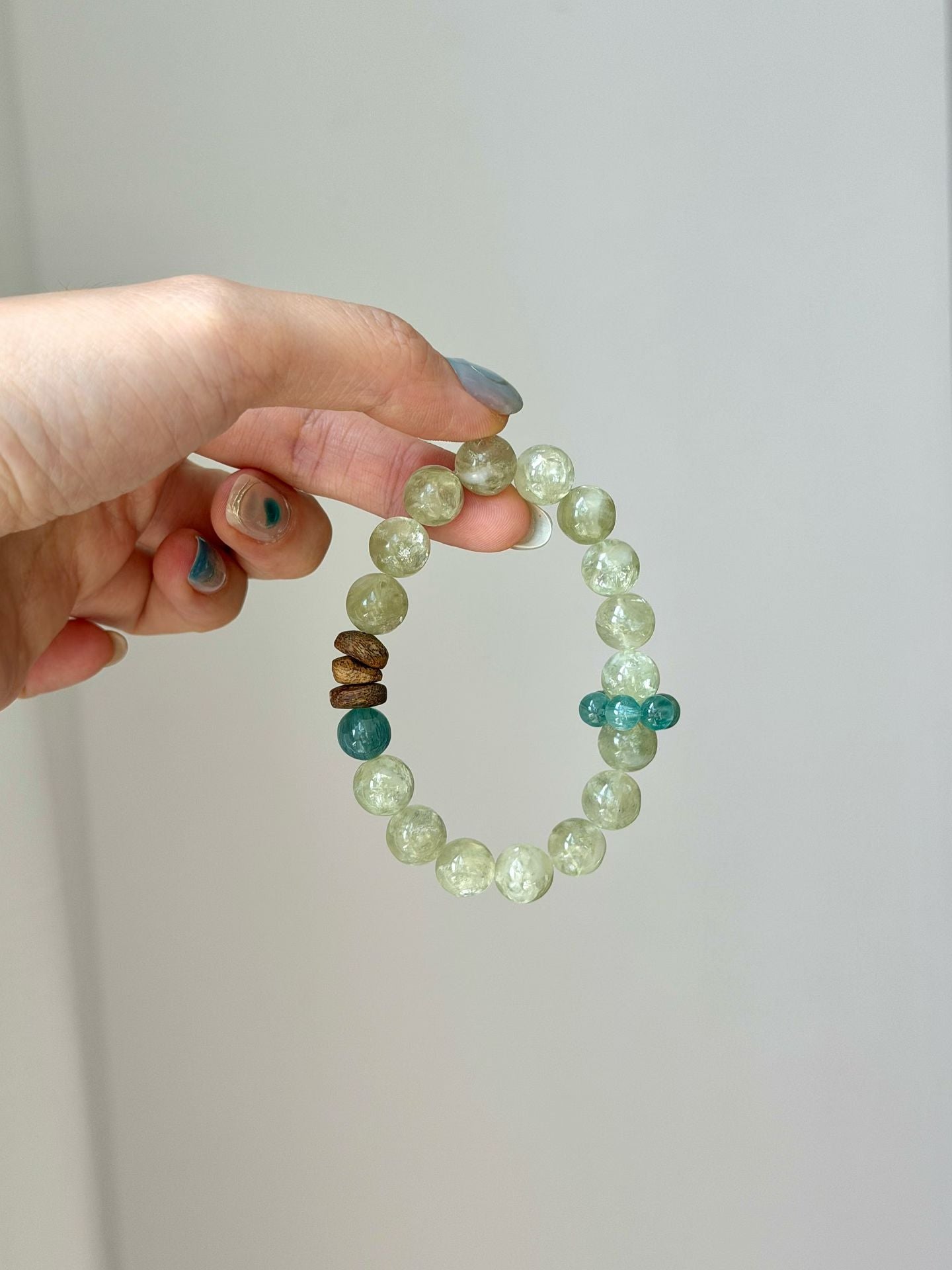 Wood Element | Natural Green Fuchsite & Green Apatite Bead Bracelet for Growth, Abundance & Deep Heart Chakra Healing
