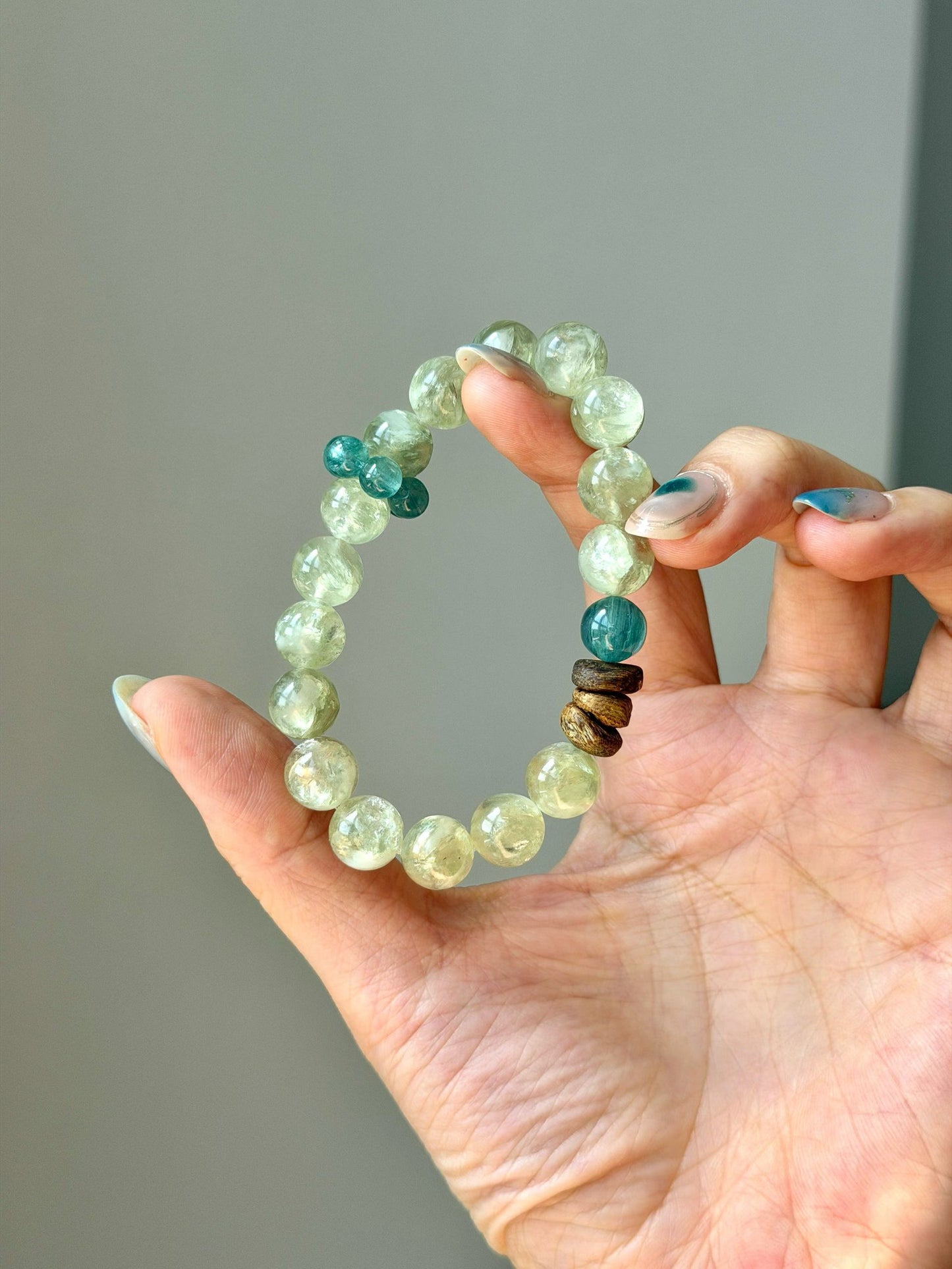 Wood Element | Natural Green Fuchsite & Green Apatite Bead Bracelet for Growth, Abundance & Deep Heart Chakra Healing
