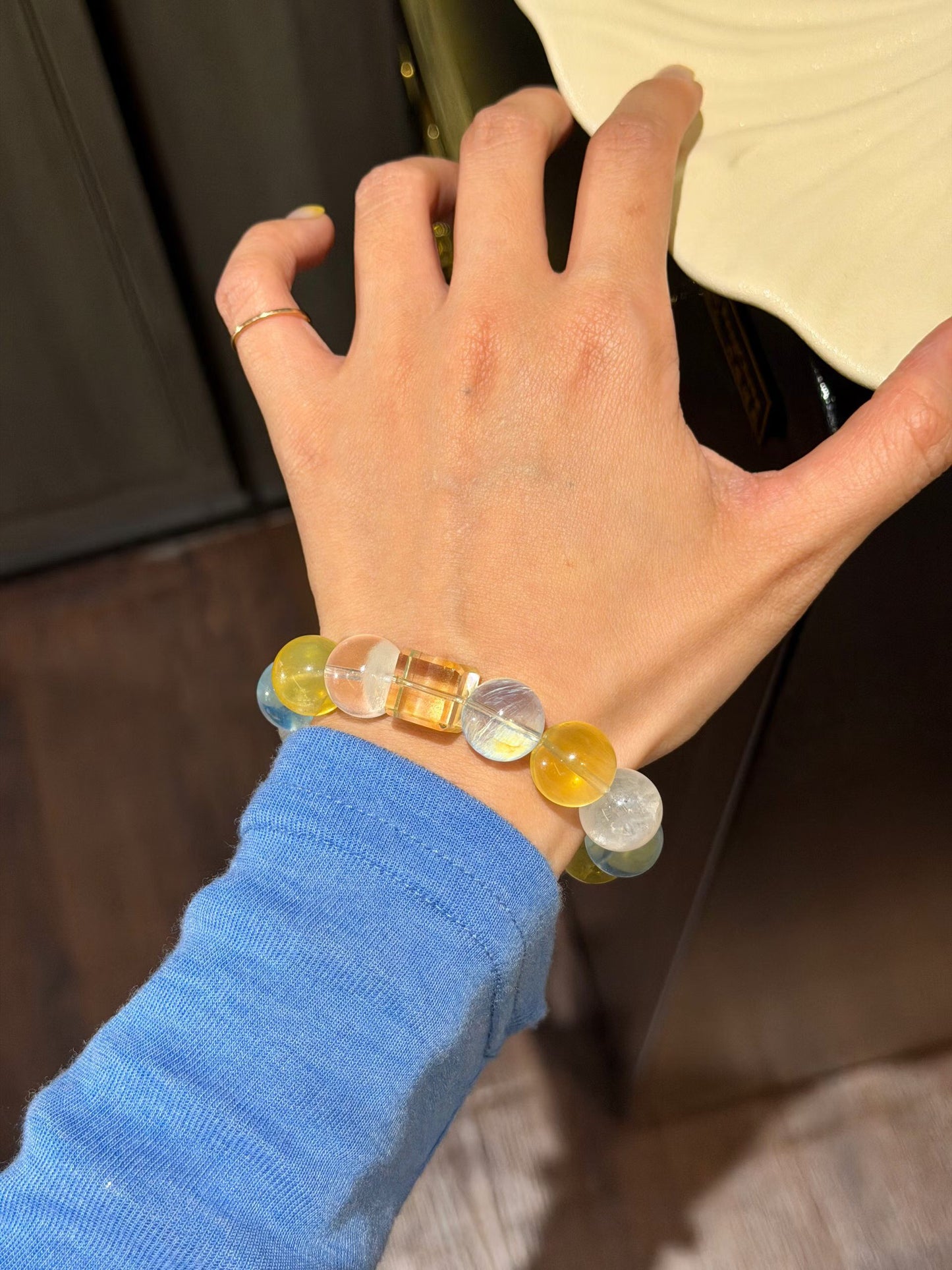 Clear Energy Alignment Crystal Bracelet for Dreamers, Creators & Goal-Getters