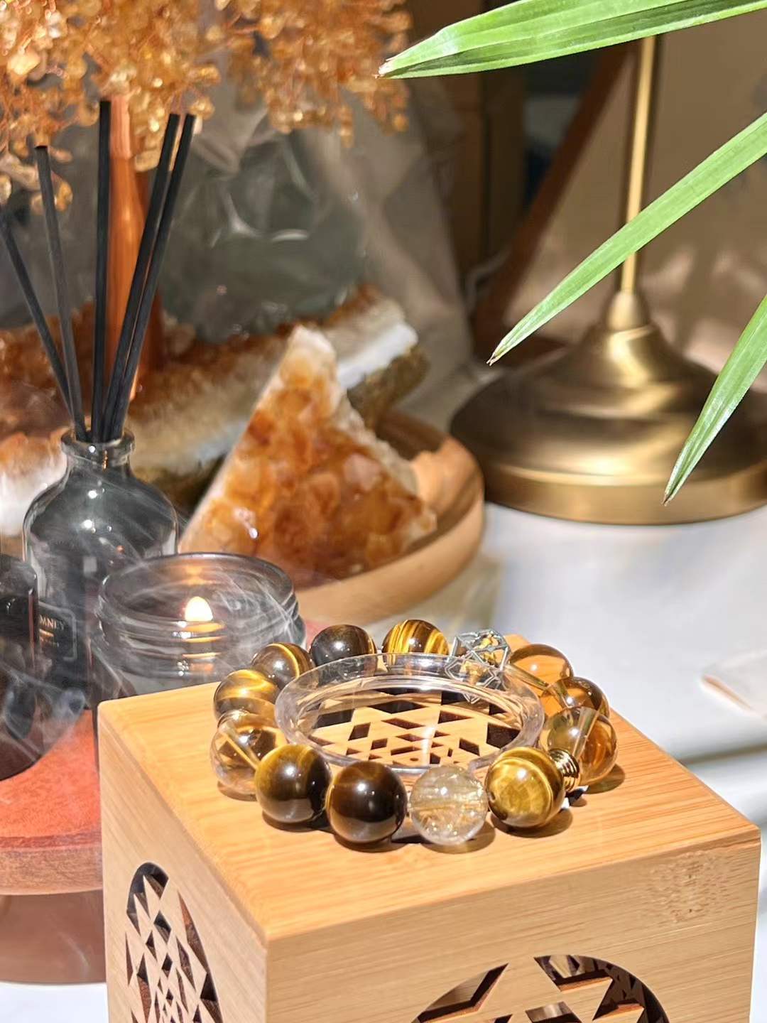 Earth Element | Citrine, Golden Tiger’s Eye & Rutilated Quartz Wealth Bracelet
