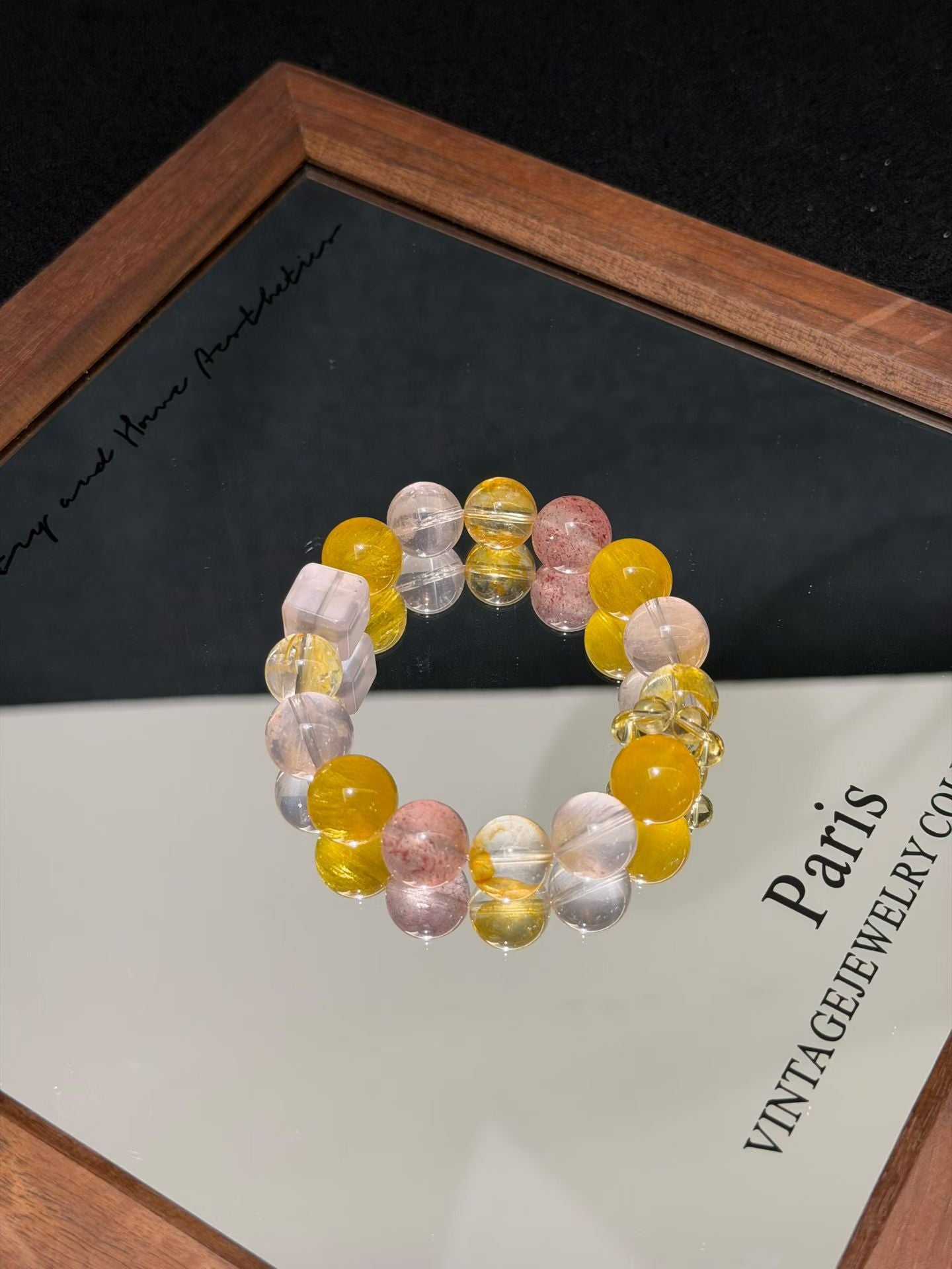 Abundance & Joy Healing Crystal Bracelet | Yellow Fluorite, Citrine & Rose Quartz for Confidence, and Creative Minds
