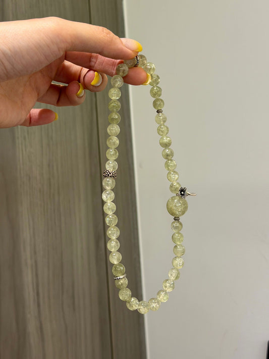 Wood Element | Natural Green Mica Double-Wrap Crystal Bracelet | Heart Chakra Healing & Prosperity