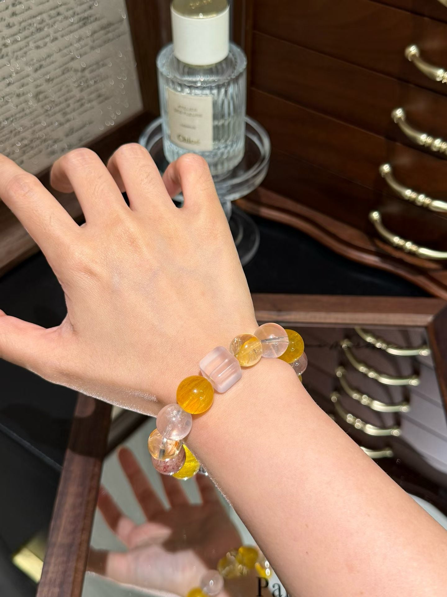 Abundance & Joy Healing Crystal Bracelet | Yellow Fluorite, Citrine & Rose Quartz for Confidence, and Creative Minds