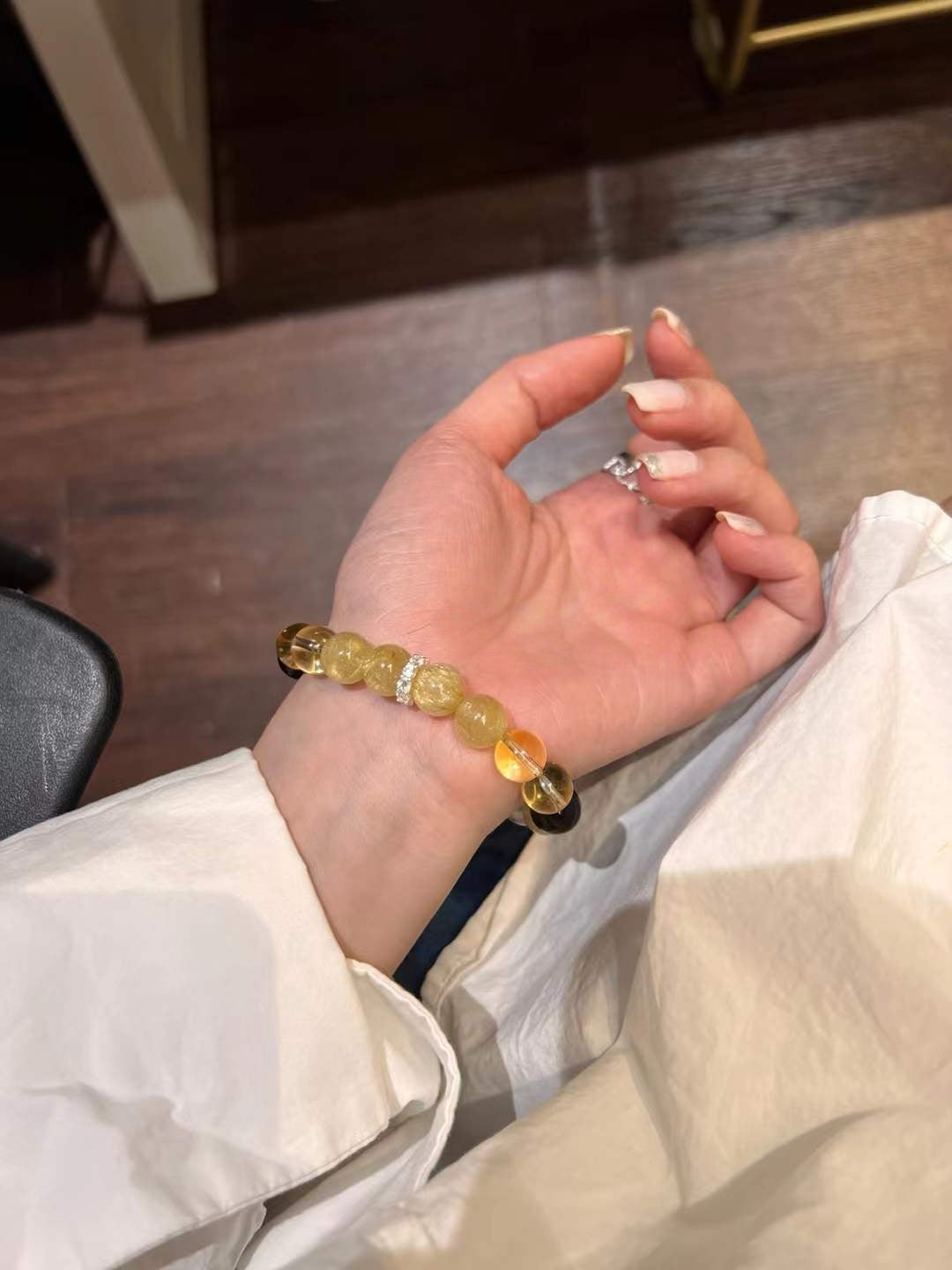 Earth & Metal Element | Citrine, Rutilated Quartz, Tiger’s Eye & White Phantom Abundance Bracelet