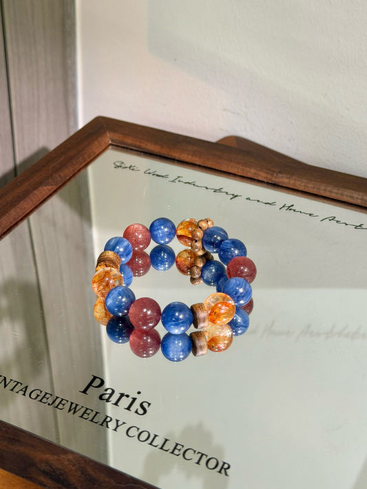 Strawberry Quartz, Red Fire Quartz & Blue Kyanite for Emotional Renewal, Confidence, and True Self-Expression