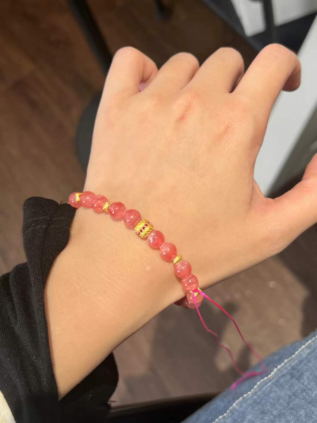 Fire Element | Ultra-Gentle Rhodochrosite Crystal Bracelet: The Stone of Love & Compassion