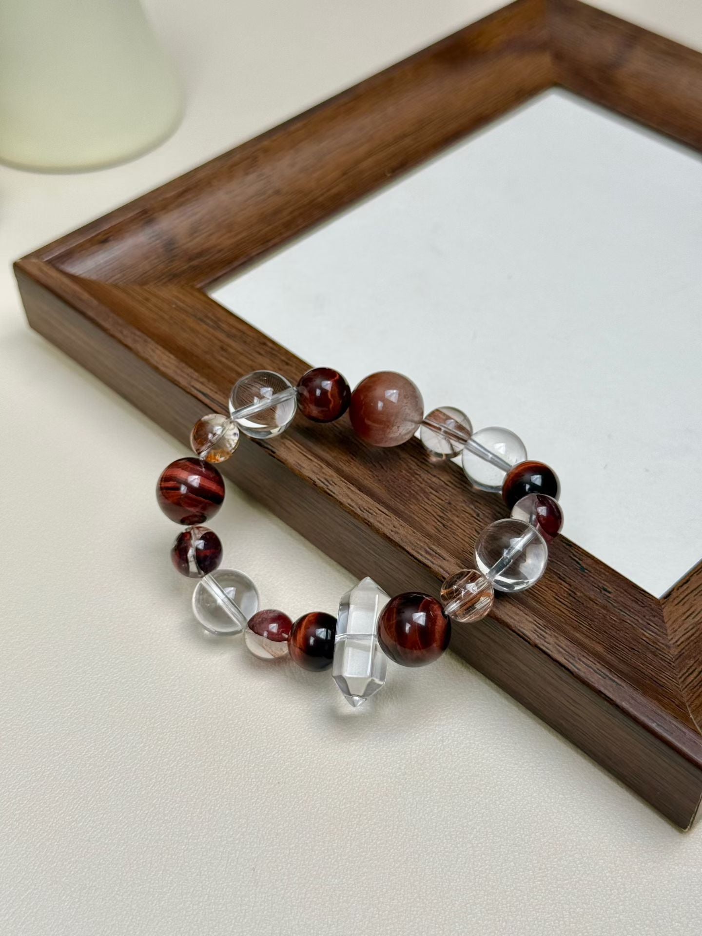 Fire Element | Red Tiger’s Eye & Quartz Energy Loop Bracelet-Activate, Focus, and Achieve Your Goals