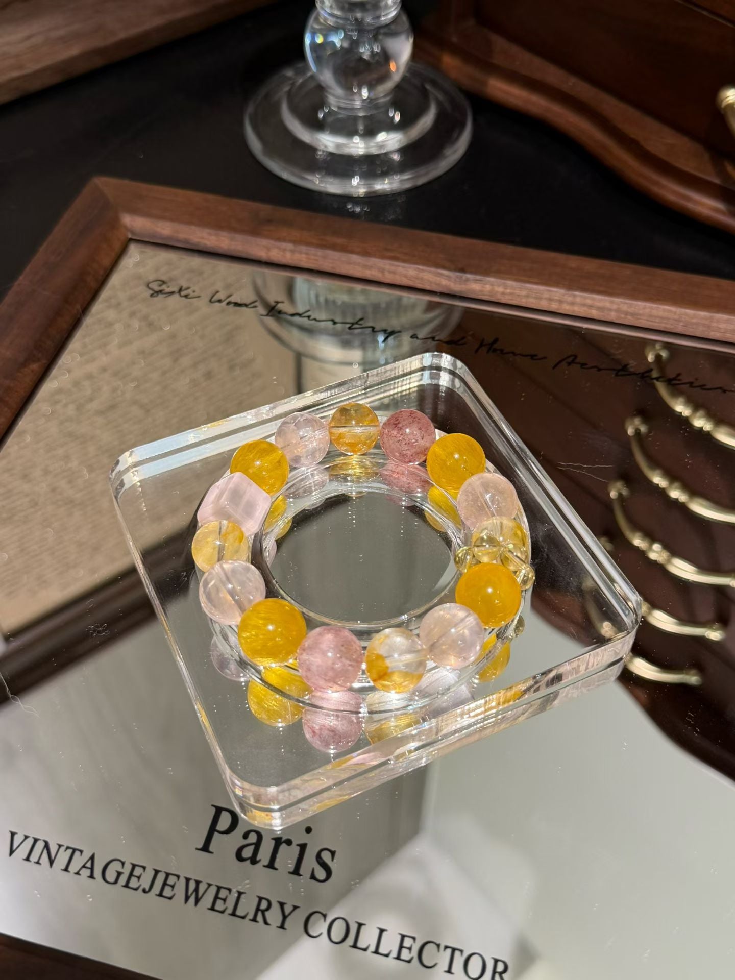 Abundance & Joy Healing Crystal Bracelet | Yellow Fluorite, Citrine & Rose Quartz for Confidence, and Creative Minds