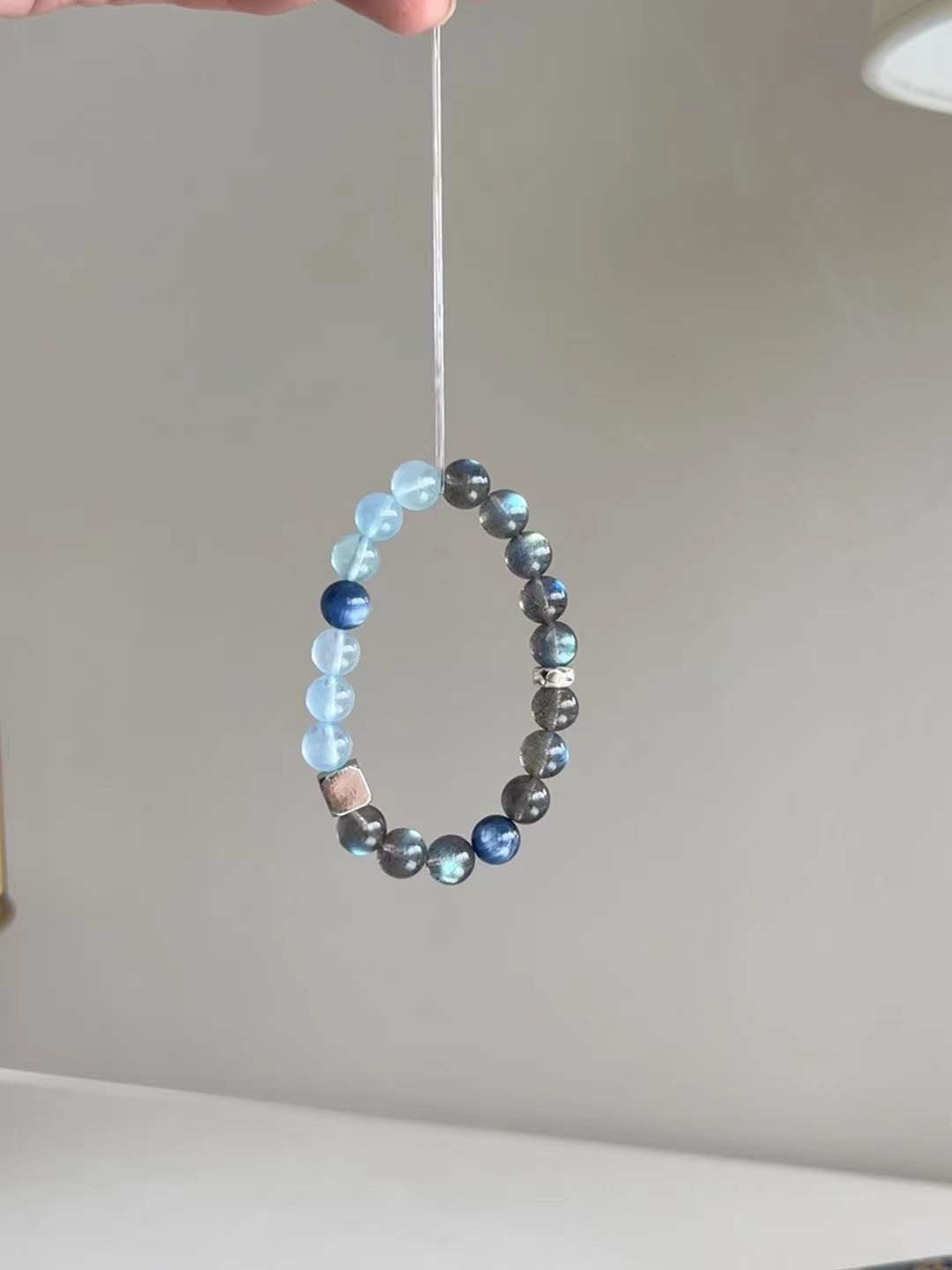 Water Element | Blue Kyanite, Grey Moonstone & Aquamarine for Peace & Clarity