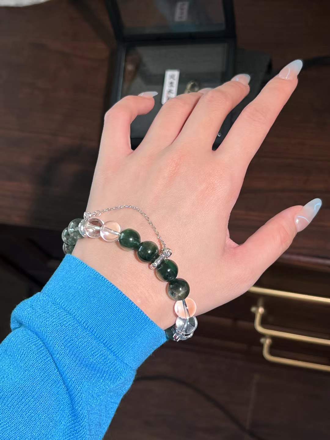 Wood Element | Green Rutilated Quartz, Green Phantom, Seraphinite, Green Lepidolite Synergy Bracelet