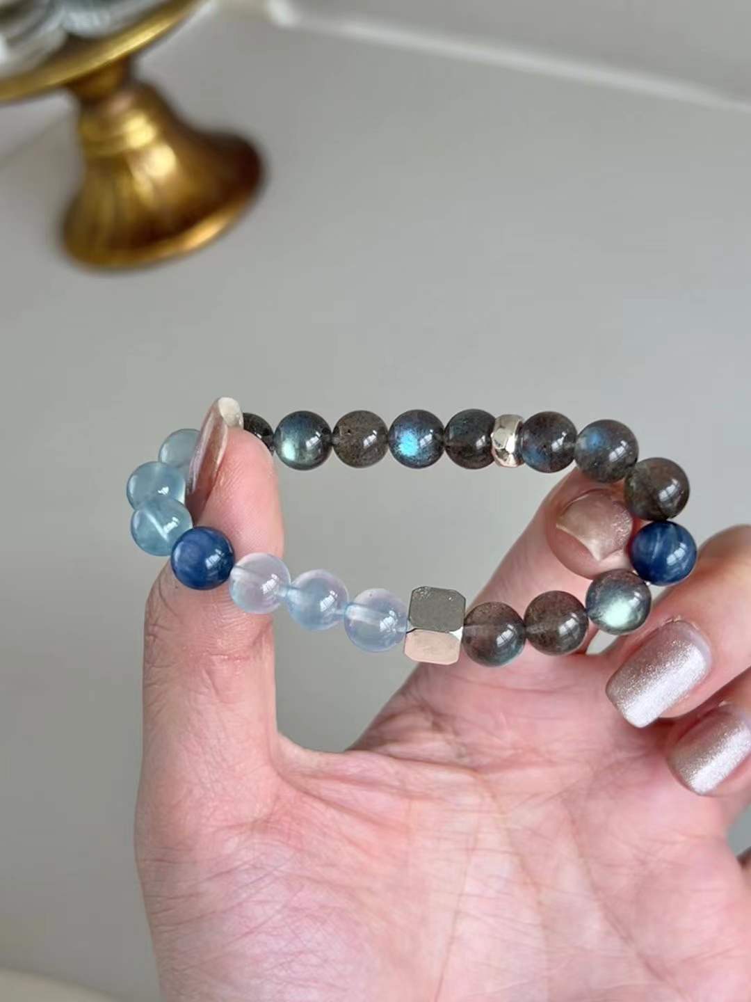 Water Element | Blue Kyanite, Grey Moonstone & Aquamarine for Peace & Clarity