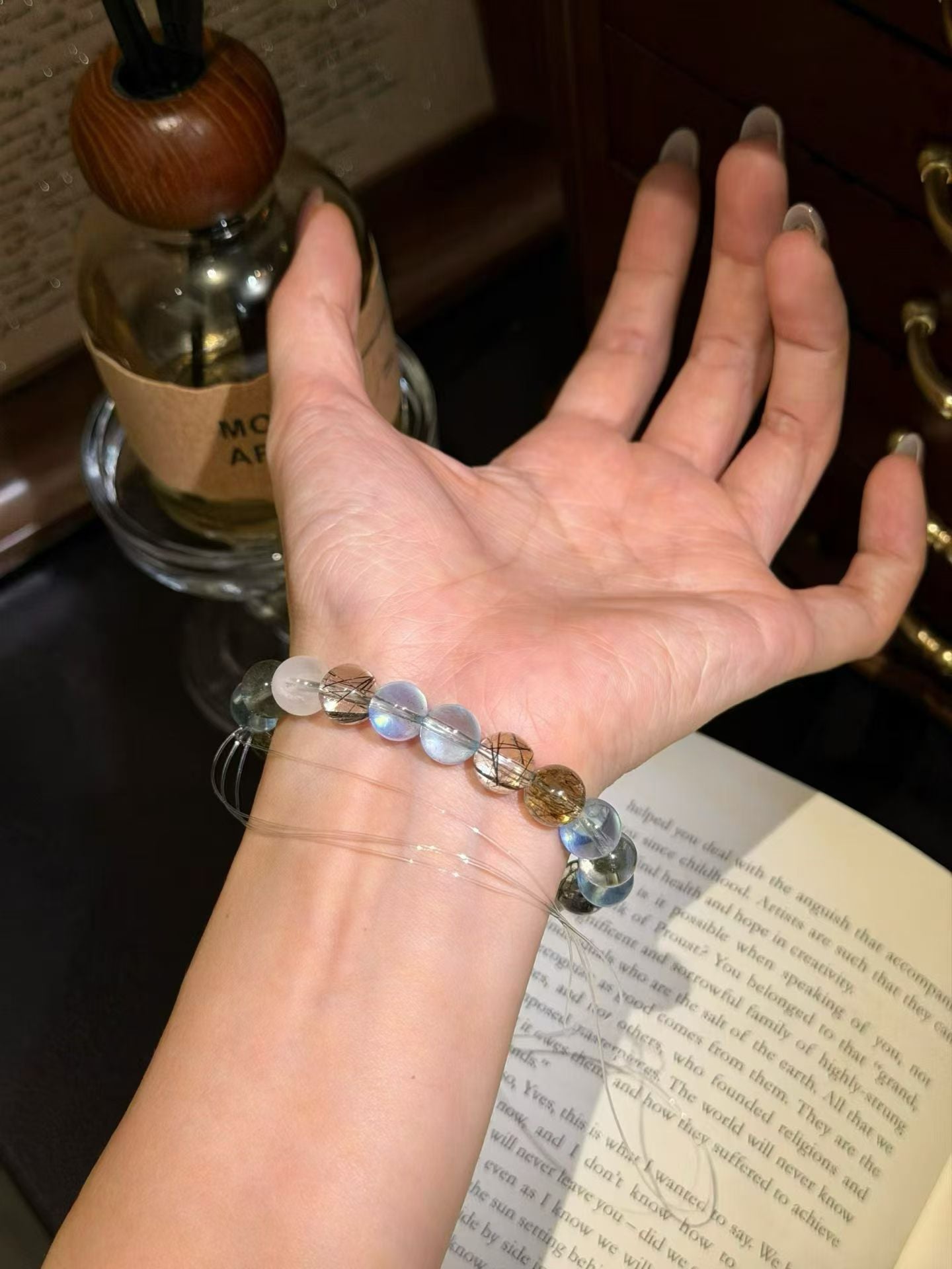 Labradorite, Black Rutilated & Green Quartz for Spiritual Awakening, Career Growth, and Mental Clarity