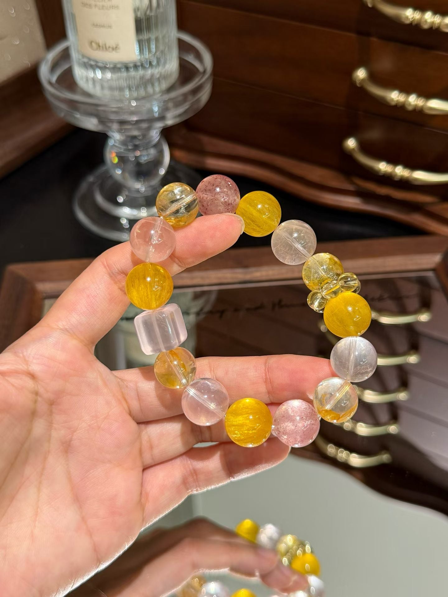 Abundance & Joy Healing Crystal Bracelet | Yellow Fluorite, Citrine & Rose Quartz for Confidence, and Creative Minds