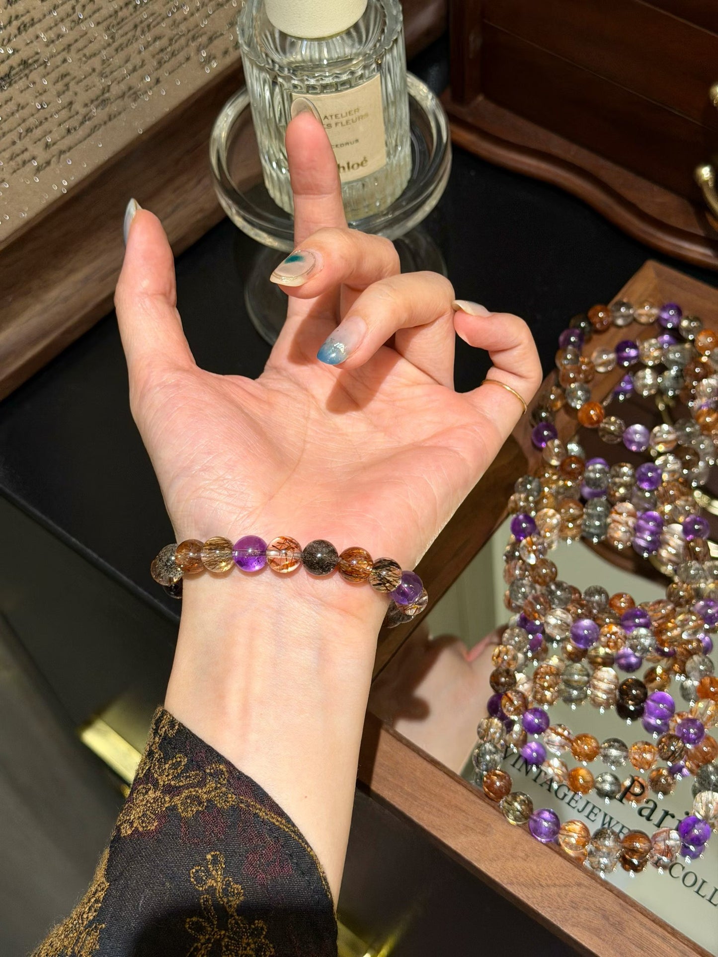 Amethyst & Black Rutilated Quartz for Energy, Protection & Focus