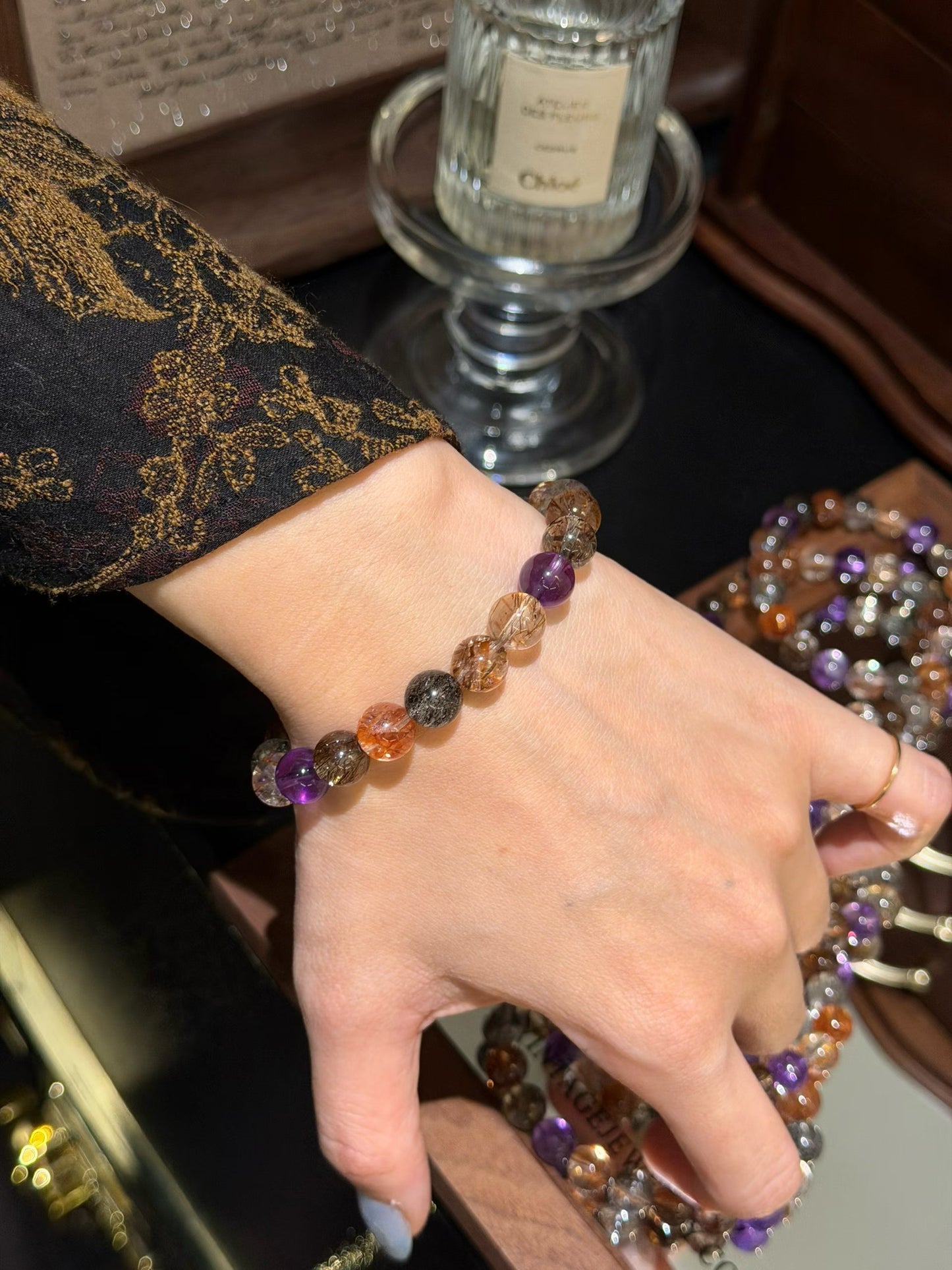 Amethyst & Black Rutilated Quartz for Energy, Protection & Focus