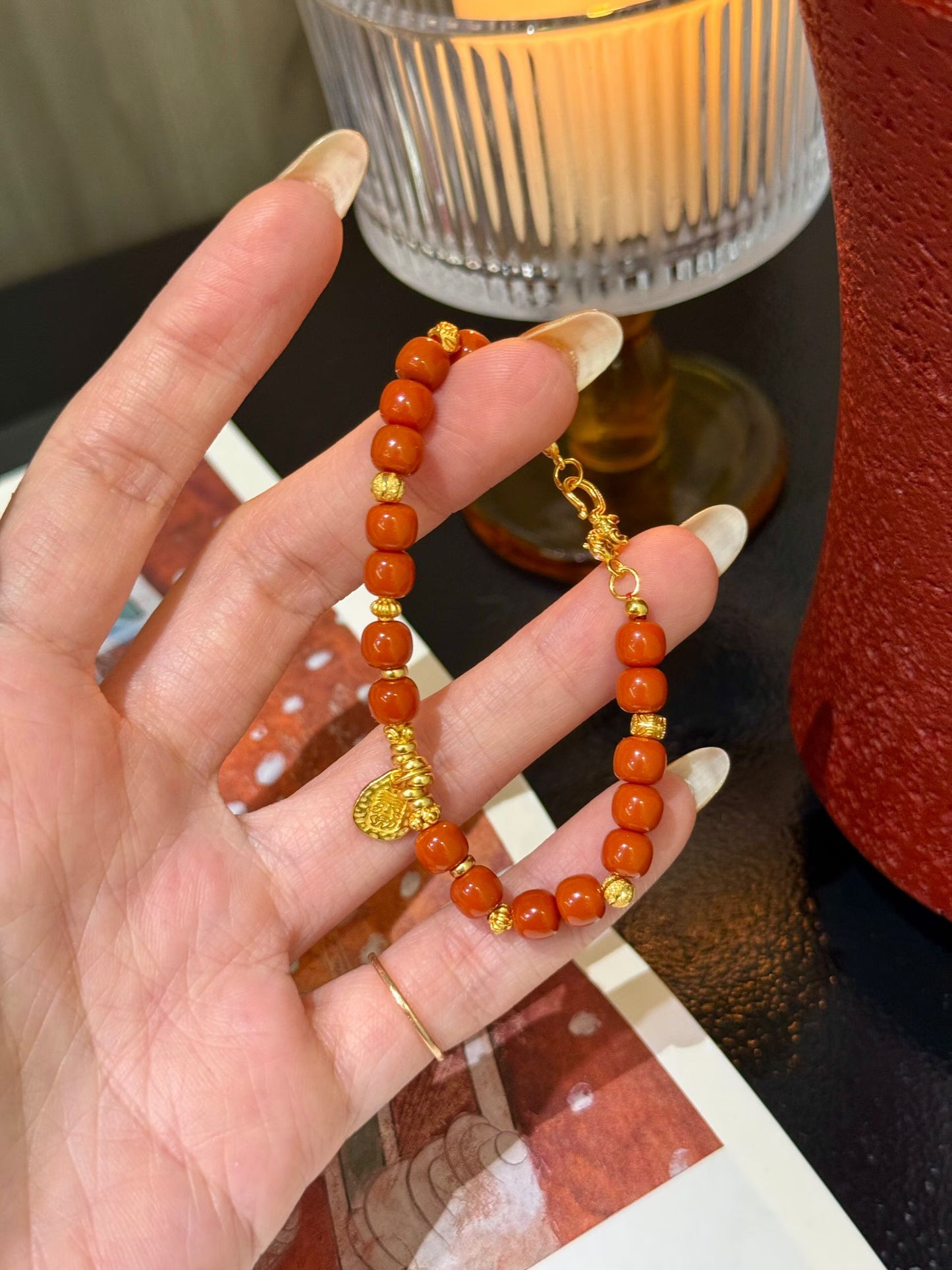 Fire Element | Year of the Horse Limited Edition: Southern Red Agate Bracelet with S925 Silver Horse Charm