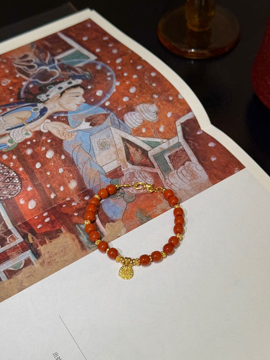 Fire Element | Year of the Horse Limited Edition: Southern Red Agate Bracelet with S925 Silver Horse Charm
