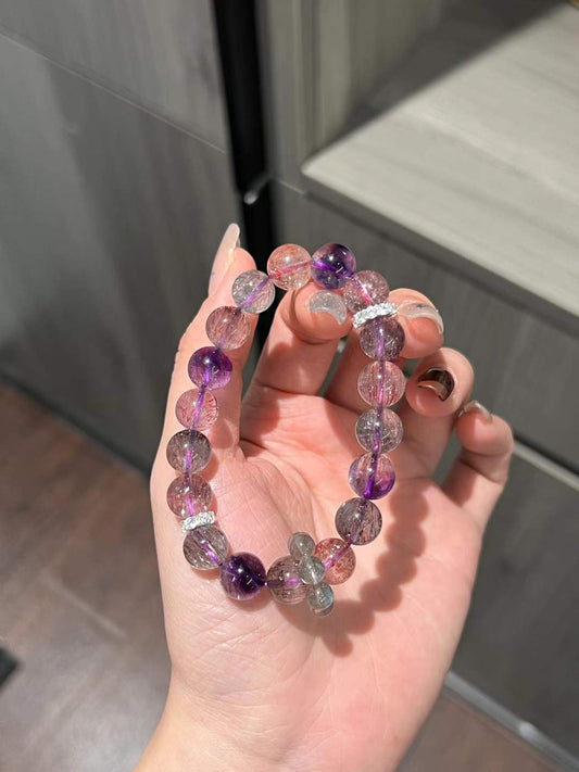 Super Seven "Fairy Palette" Healing Bracelet – All-in-One Energy Shield